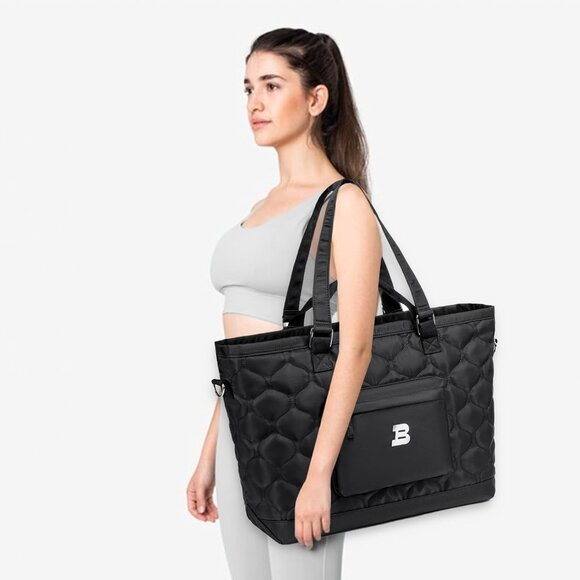 Luxurious Extra Large Black Travel Tote for Women - Stylish Versatile Design - Picture 9 of 9